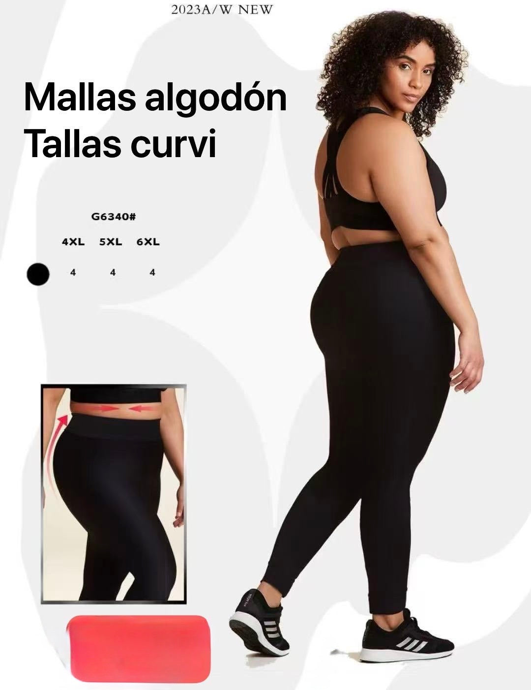 Mallas algodon curvis Negra