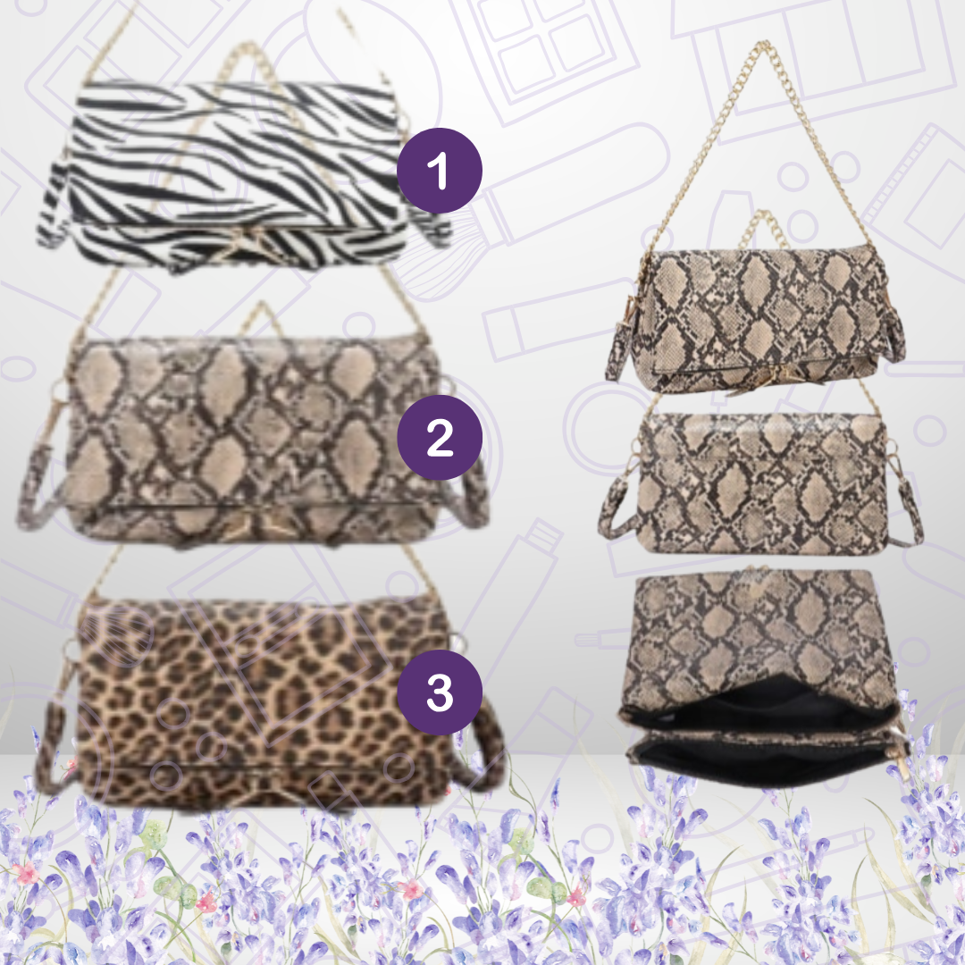 BOLSOS ANIMAL PRINT Con cadena