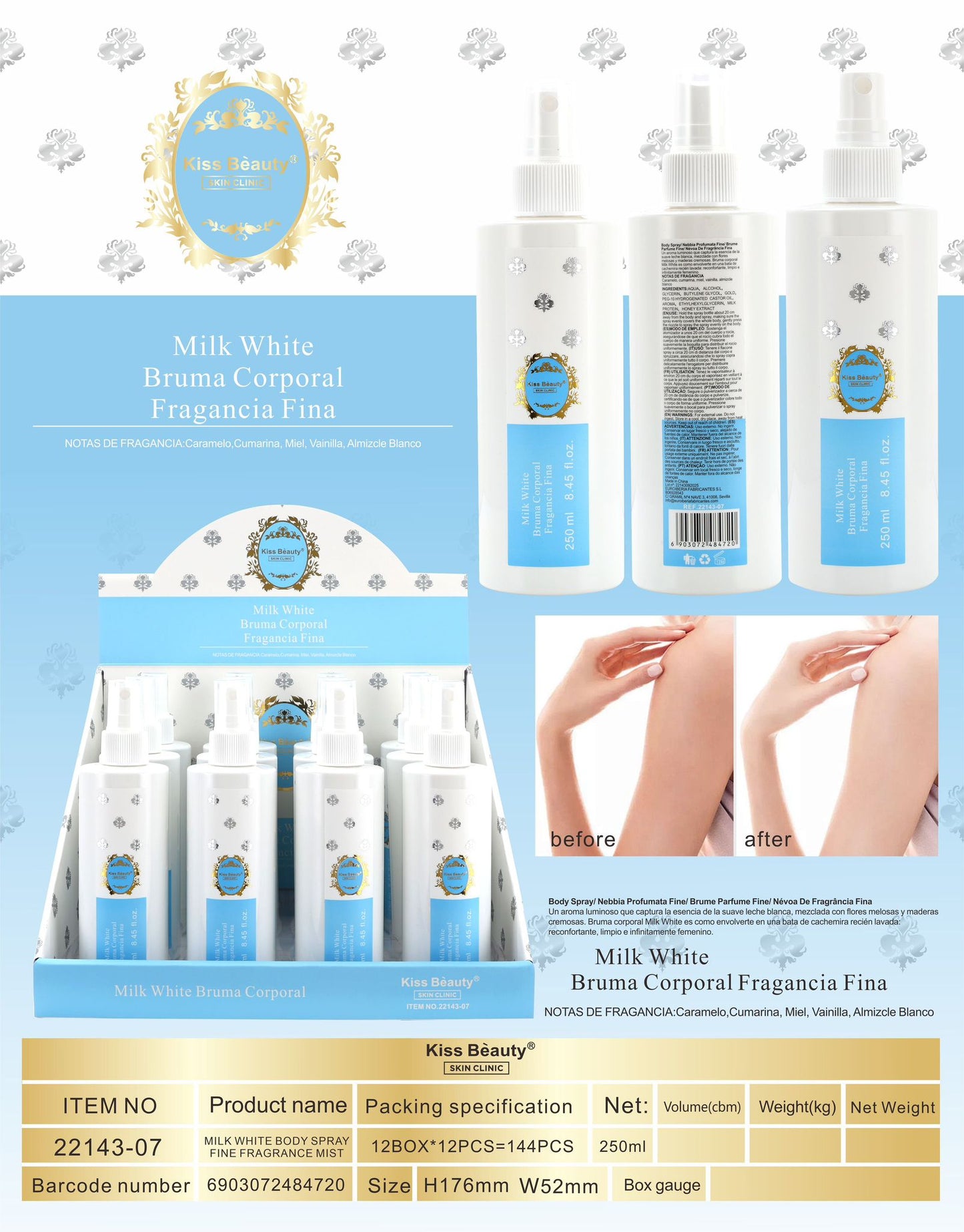 Bruma corporal Milk White