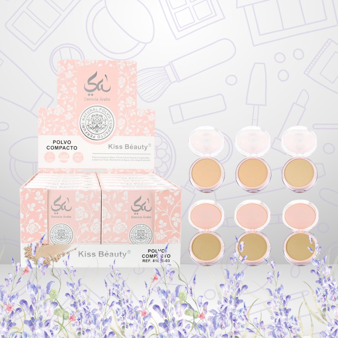 POLVOS COMPACTOS KISS BEAUTY Yara Rosa