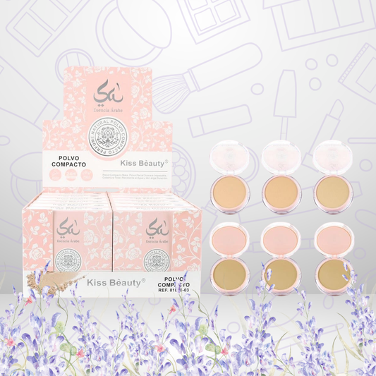 POLVOS COMPACTOS KISS BEAUTY Yara Rosa