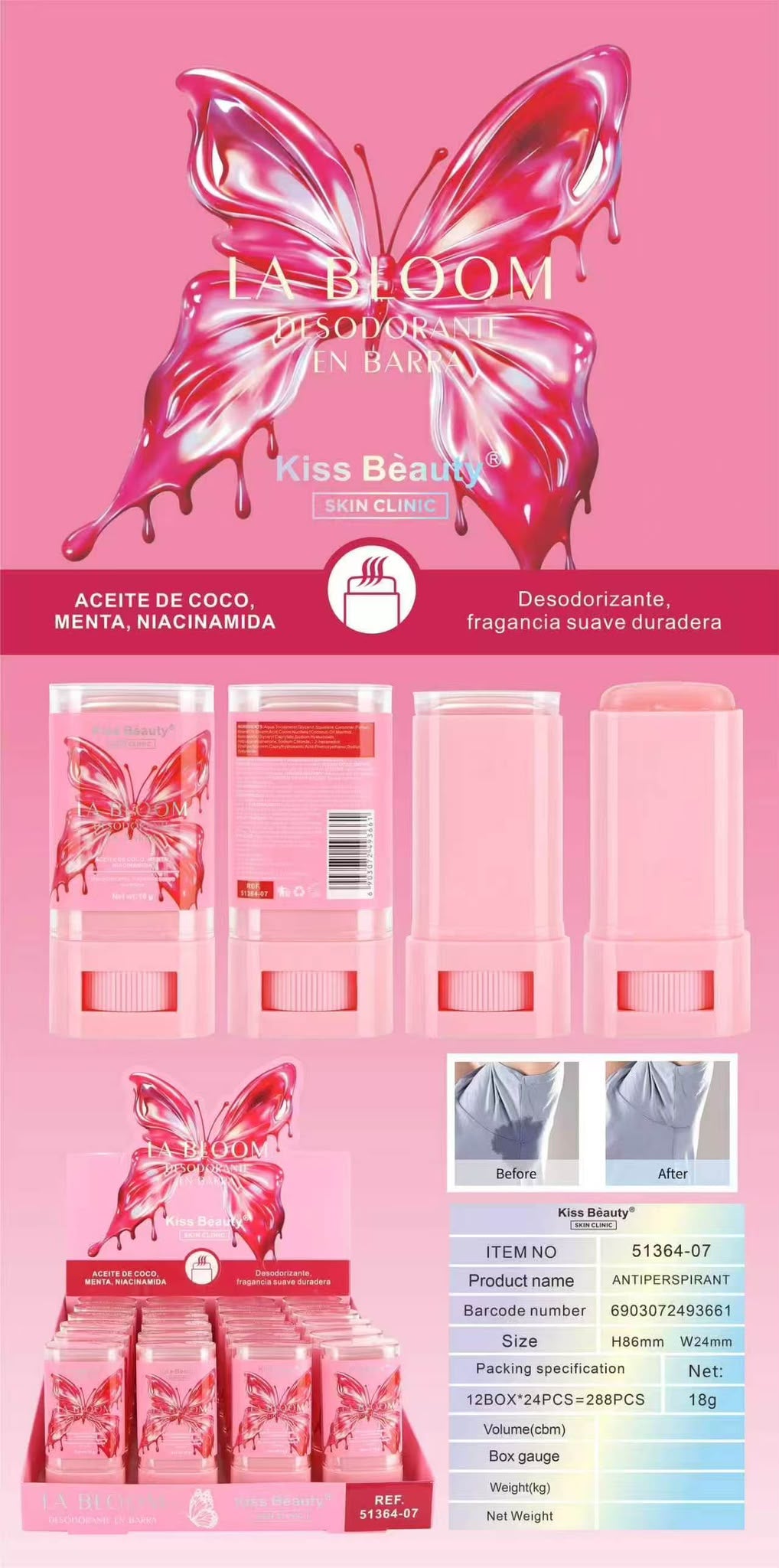 Perfume en barra Mariposa