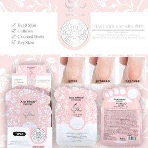 Mascarilla para Pies Kiss Beauty Yara rosa