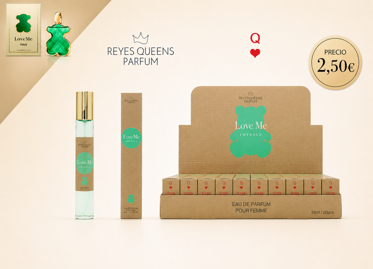 Mini perfume osito verde