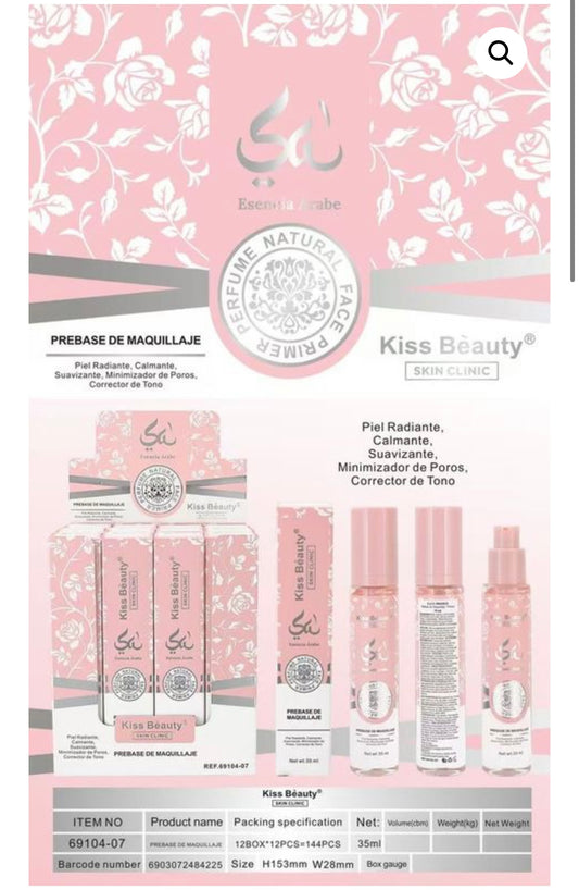 Prebase Maquillaje Kiss Beauty yara rosa